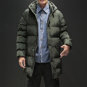 2021新款男士中长款棉衣加厚韩版棉服冬天保暖棉袄外套DS216T图片