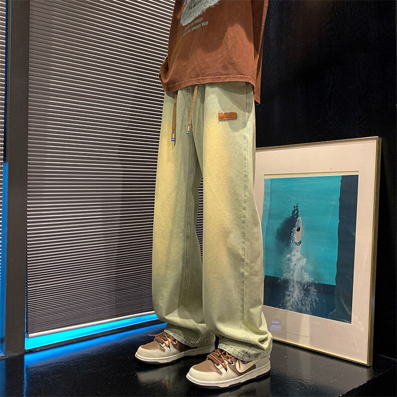 8XL-M特大码牛仔裤男宽松直筒裤子加肥加大码K908P50控68图片