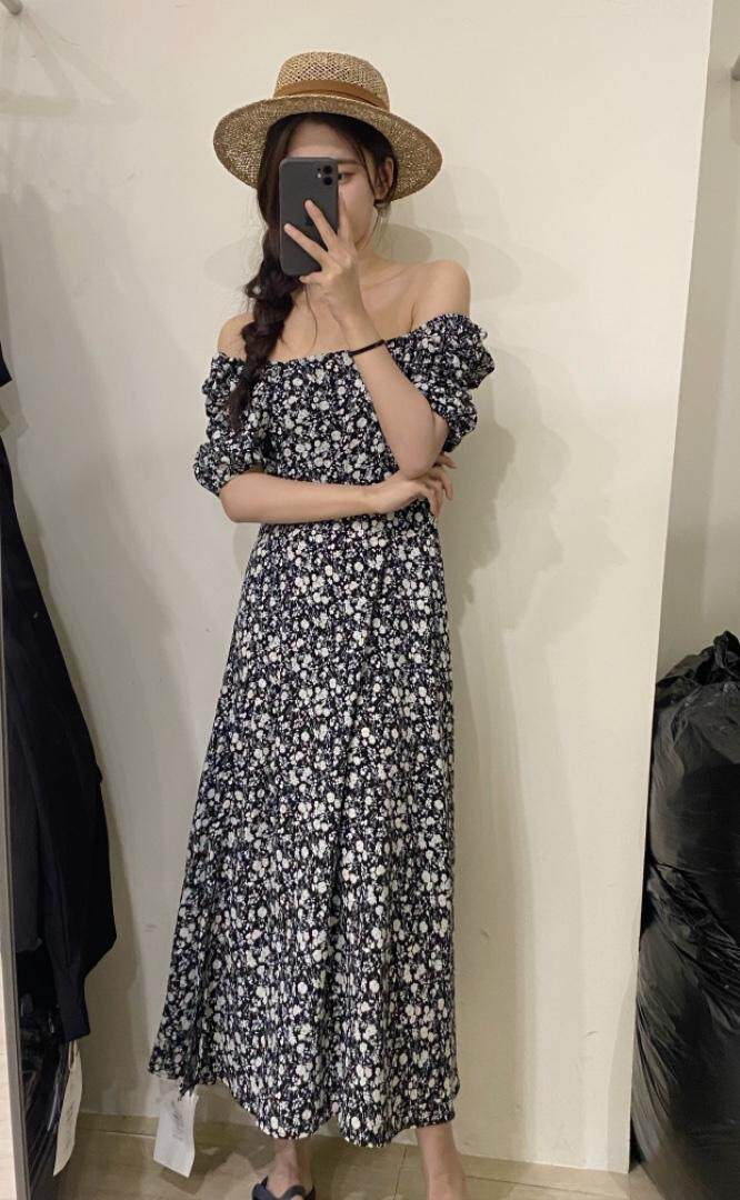 花色连衣裙，女装连衣裙，唇蔻