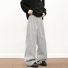 8XL-M大码美式复古斜条纹裤子加绒雪尼尔慵懒加绒休闲裤KZ1940P68，男装休闲裤，电商B238