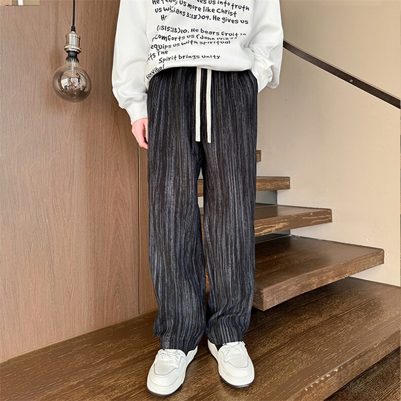 高品质得物可上扎染灯芯绒裤子秋冬休闲裤男XZ610A-1-YK770-P42,男装休闲裤,星座610A-1