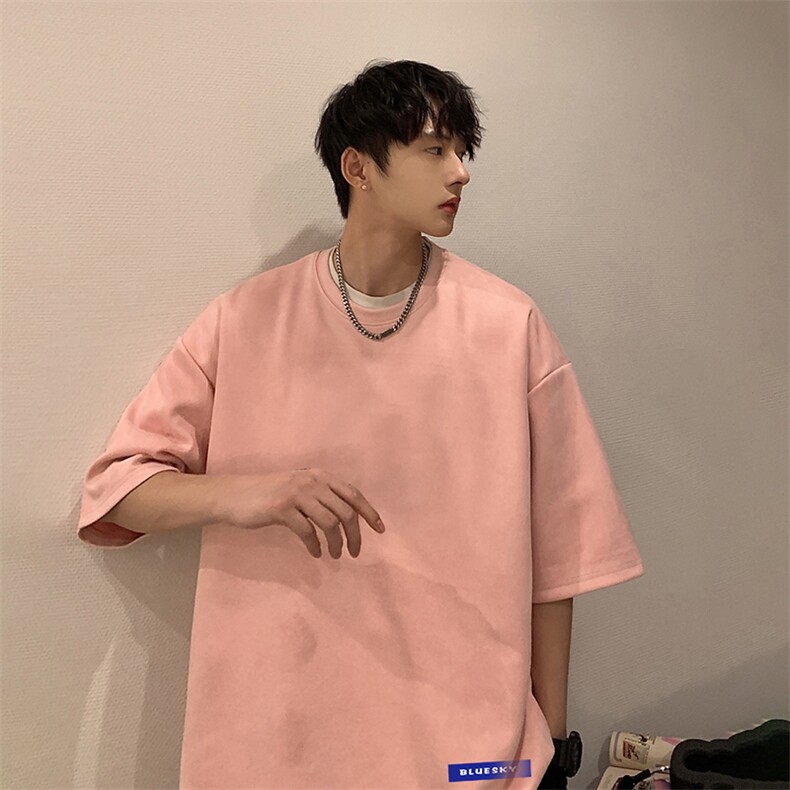 麂皮绒短袖t恤男大码半袖男JD82202-P25,男装T恤,电商A040