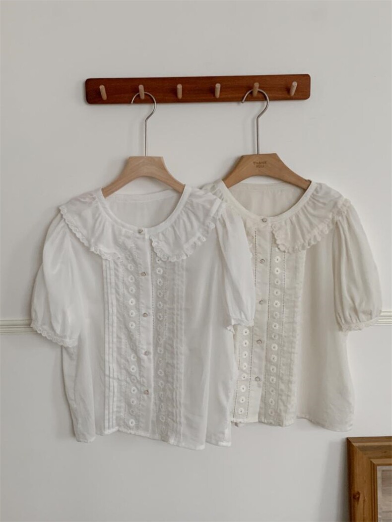 上新推荐娃娃领钩花小衫，其它，DAP