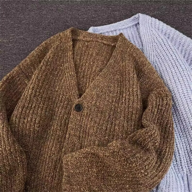 2025秋冬季潮流潮牌宽松百搭男女美式情侣休闲时尚复古针织衫，男装针织衫/毛衣，星座506A