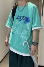 2024新款短袖200克精梳棉纯棉t恤宽松短袖A161-T05-P25，男装T恤，电商A161-2