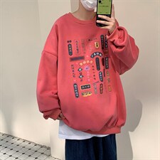 日系10色圆领套头卫衣外套情侣衫男1女1WY101P35控价48，男装卫衣，电商A089-1