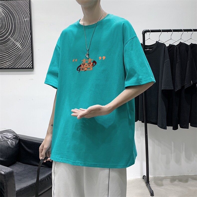 2021港风夏季宽松男女情侣短袖T恤XZ1102-1-T1705-P25,男装T恤,星座510A-1
