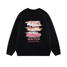 白底23新款秋冬时尚百搭宽松印花潮流毛衣TPM6843P40控68，男装针织衫/毛衣，电商A268-1