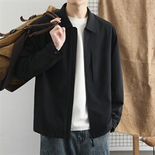 2026年春新款通勤外套行政上衣男士简约翻领休闲夹克，男装夹克，星座914