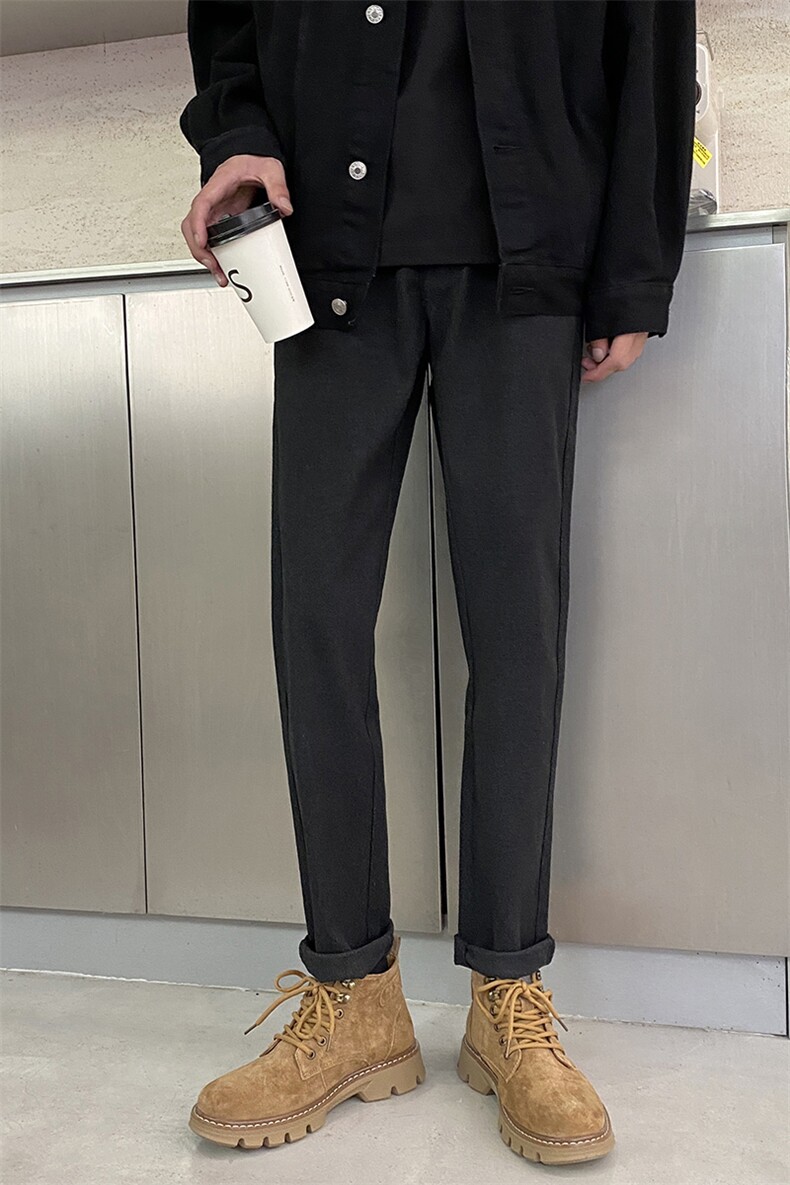 搭配马丁靴的裤子秋冬轻熟风男直筒休闲裤1412-1/9986/P48,男装休闲裤,星座1412-1