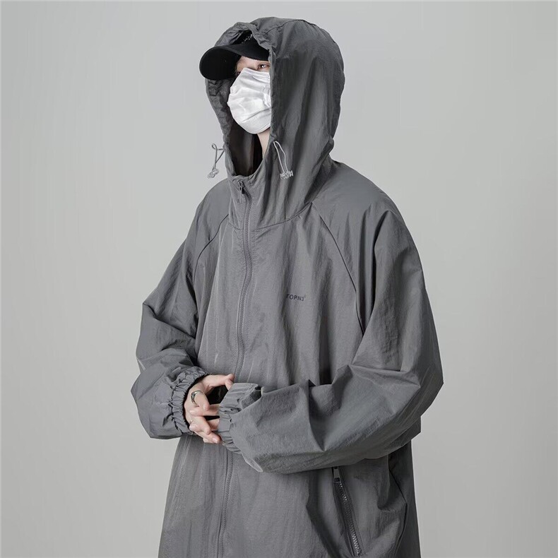 防晒衣男女韩版潮流宽松百搭连帽帅气2025夏季ins防晒服W6553-P38,男装防晒衣,星座412-3