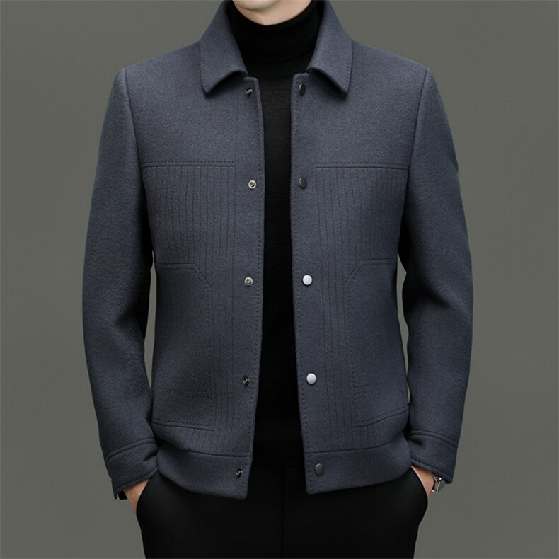 CKM23587钱塘2020-2冬季新款商务休闲厚款中年男士毛呢夹克P305,男装夹克,钱塘207-2