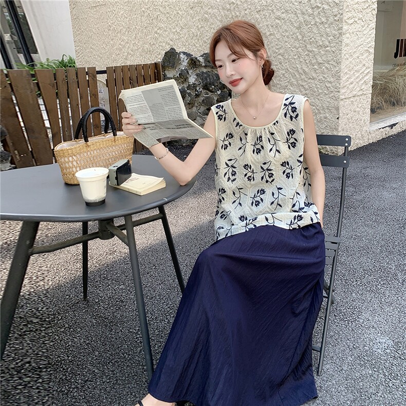 夏季新品刺绣背心上衣+半身长裙2C236M204P155K208,女装套装/套裙,2C236