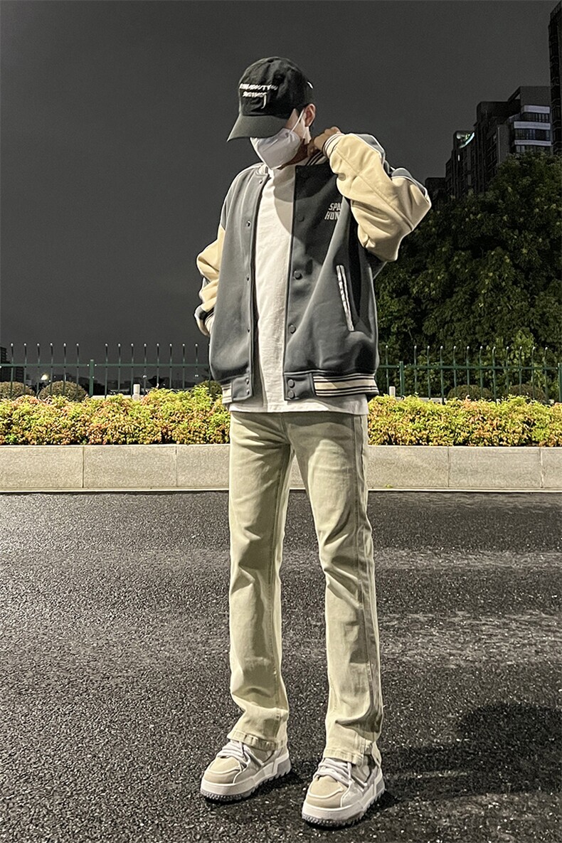 美式高街水洗做旧牛仔裤男女同款ins渐变复古直筒裤潮YD754-P50,男装牛仔裤,电商A178