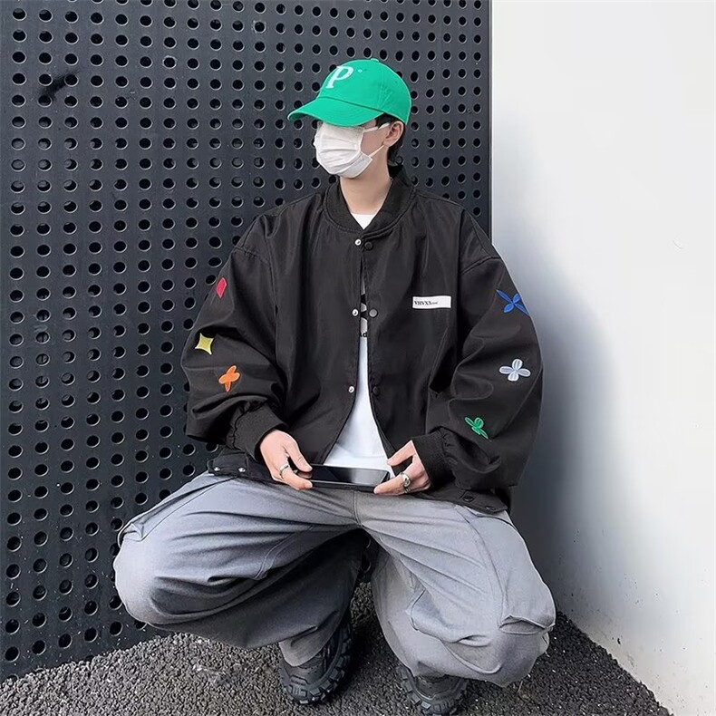 克气质棒球领男文艺青春流行新款外套HY151P60,男装夹克,星座1116-2