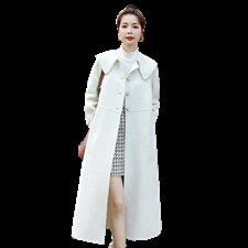 时尚韩版宽松显瘦中长款毛呢大衣女秋冬季新款气质百搭外套，女装毛呢外套，秋水欣儿