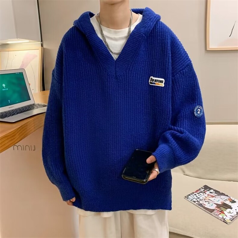 美式街头设计感圆领毛衣男慵懒风休闲针织衫B601P42,男装针织衫/毛衣,星座1116-2
