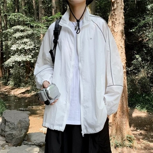 2023港风文艺刺绣连帽防晒衣男夏季薄款夹克图片