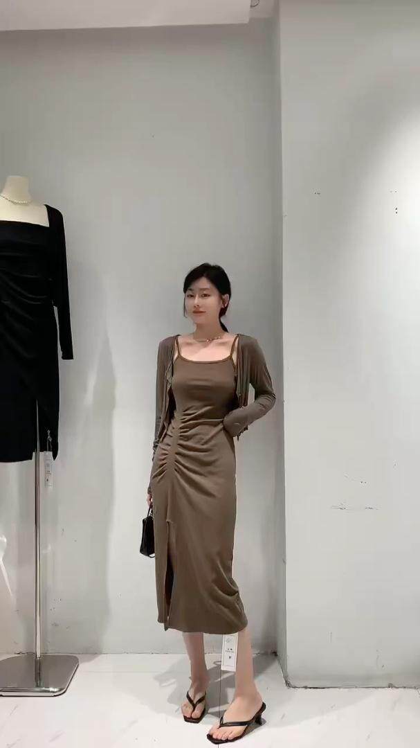 气质两件套连衣裙，女装连衣裙，欧妮卡蒂蔓