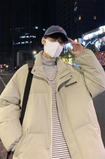 港风夜景时尚字母印花面包服白鸭绒羽绒服A247-YR193P195控258，男装羽绒服，电商A247