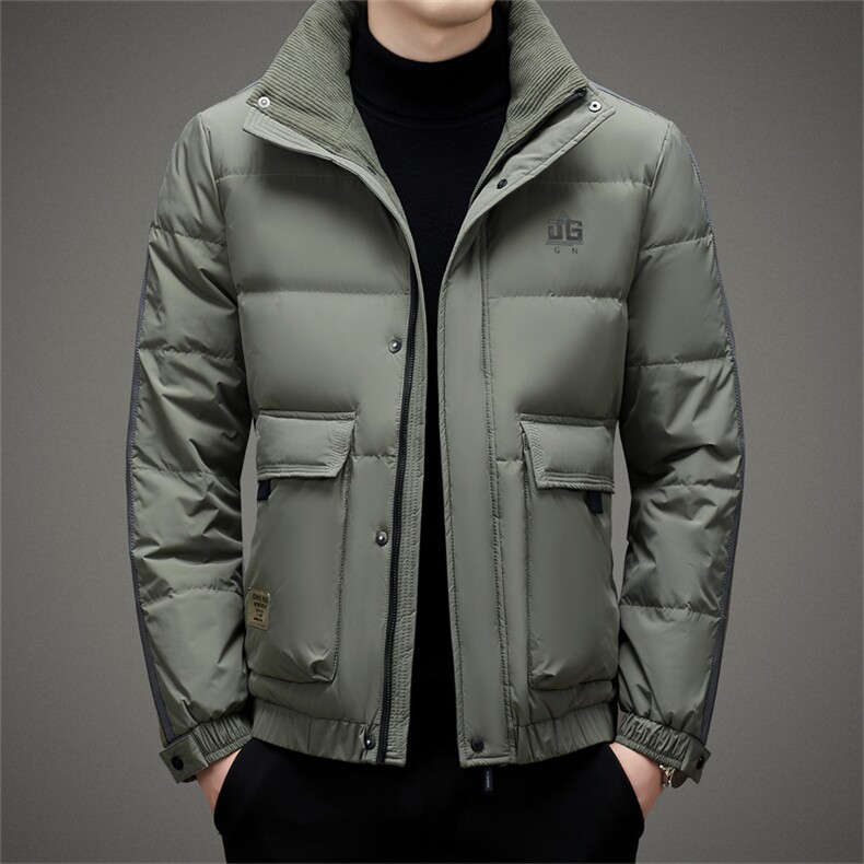 BAMJ-8951钱塘2020-2中年男士冬季厚款立领百搭简约羽绒服P220,男装羽绒服,钱塘207-2