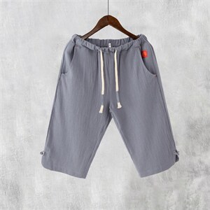 复古盘扣休闲短裤男式古风男短裤七分裤潮流男式裤子,男装休闲裤,星座1115-1