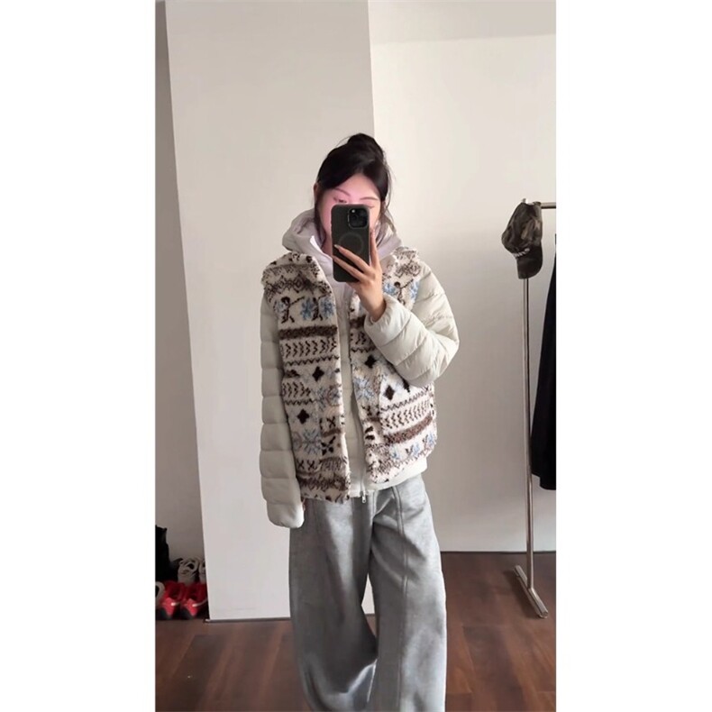 自制现货~高品质费尔岛双面穿羊羔绒马甲棉服外套MJ9019P68,男装棉衣,星座908
