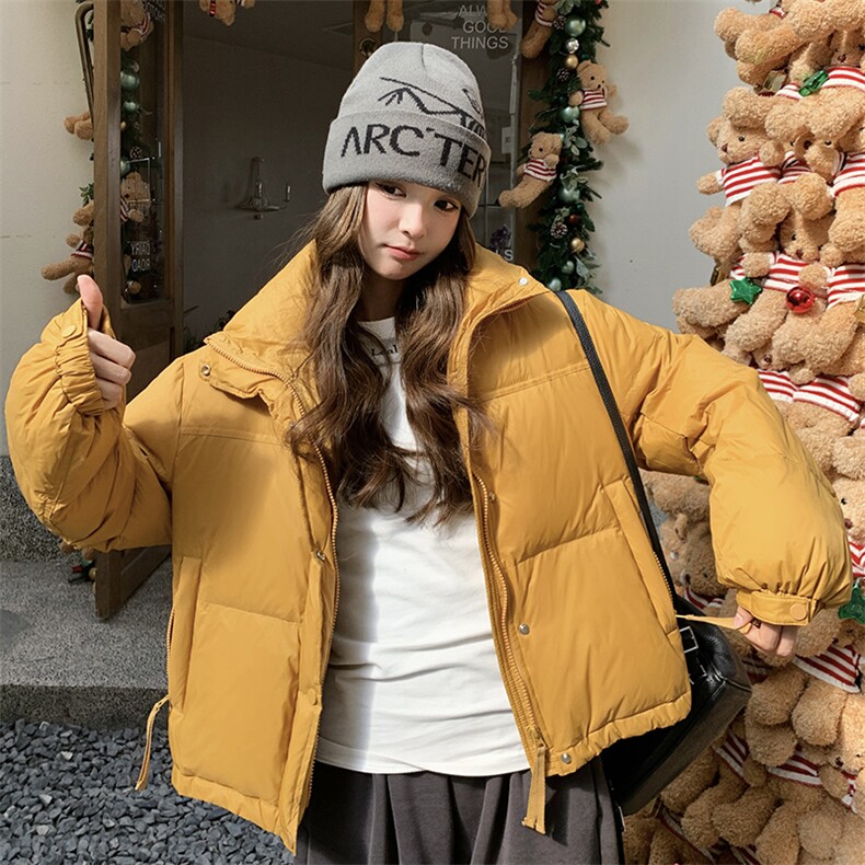 【新款现货】短款韩系黄色羽绒服082-6622P225K328,女装羽绒服,浙宝192（原082）