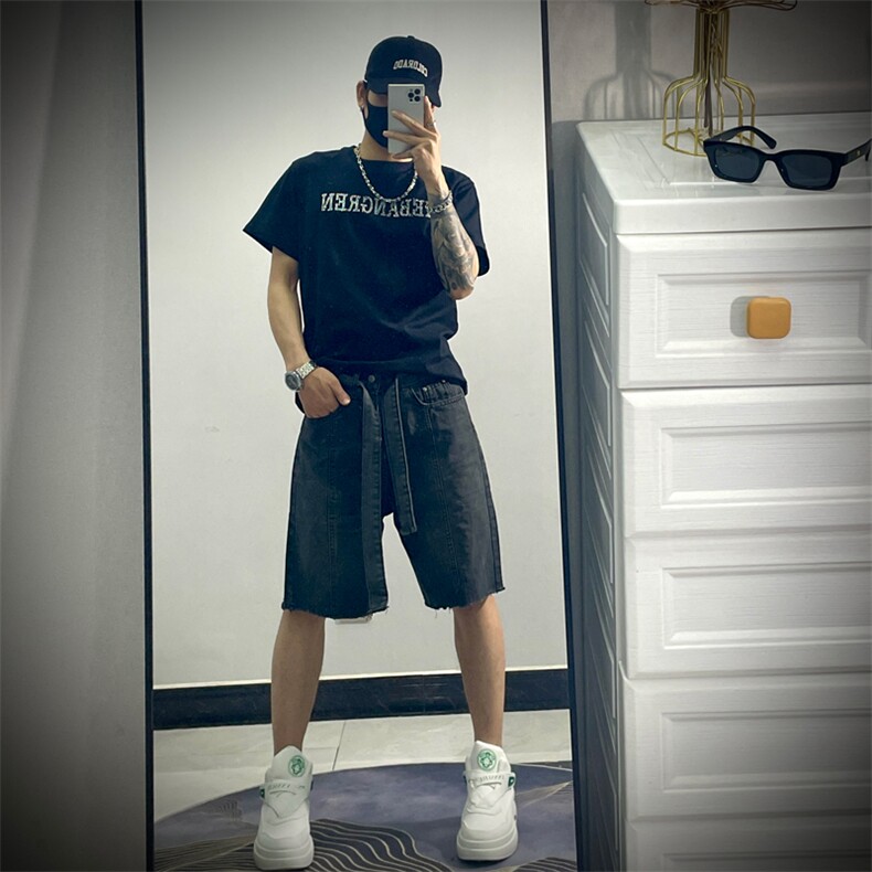 23牛仔裤男时尚都市新款潮流五分夏季牛仔裤JX211-P45,男装牛仔裤,星座1109-3
