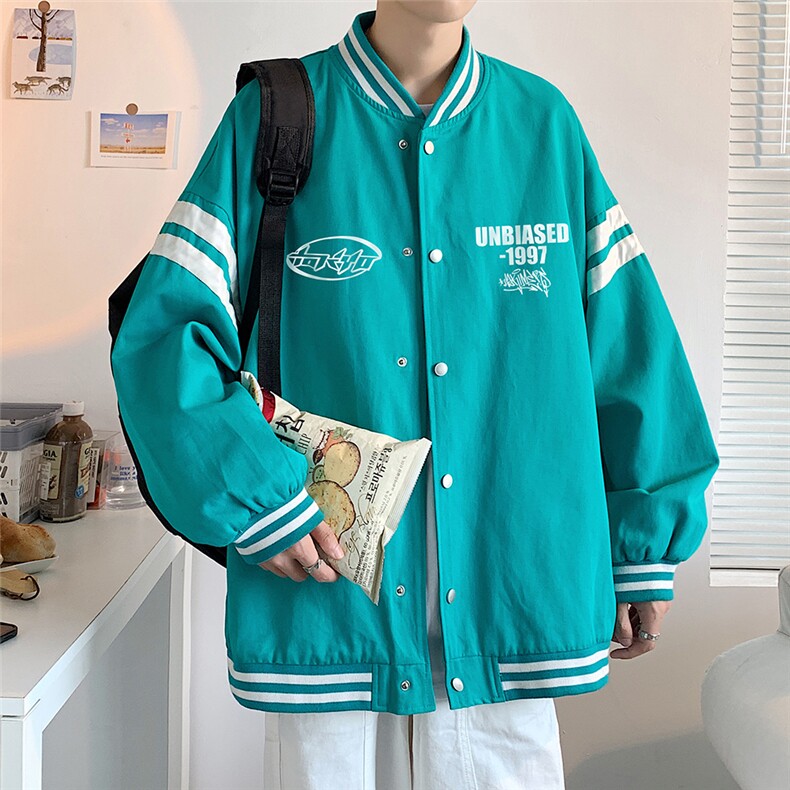 2026秋款夹克拼色棒球服男港风外套潮男 G6293  P65控75图片