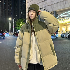 特批港风情侣夜景宽松时尚撞色立领棉衣MY2279P60控98，男装棉衣，电商A247