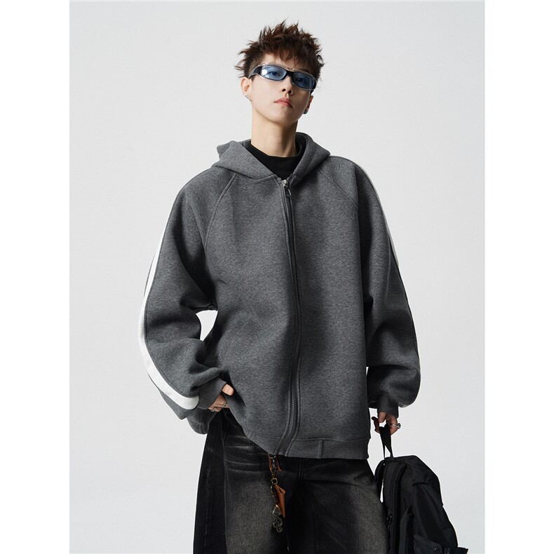 重磅拼色男女连帽卫衣特P60M-3XL,男装卫衣,电商B325