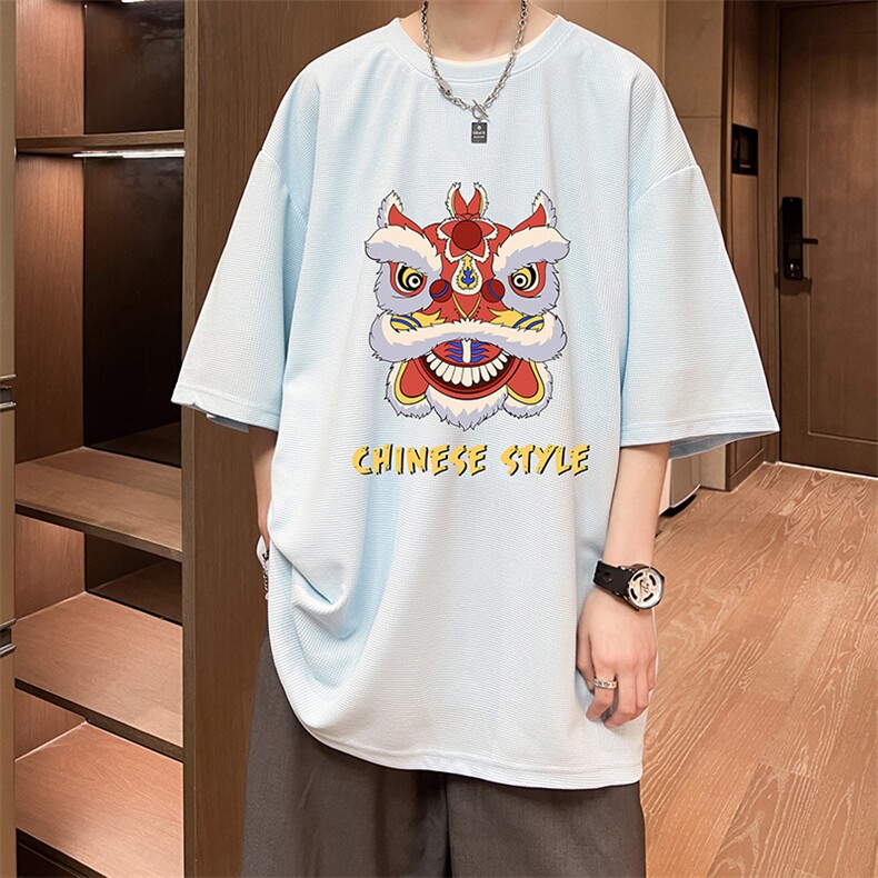 华夫格t恤男短袖男大码五分袖酒店风HT73185-P22,男装T恤,电商A040