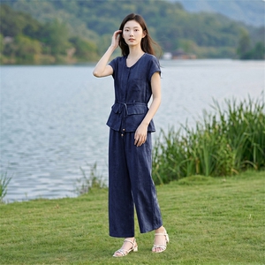 套装女夏季休闲简约时尚两件套图片