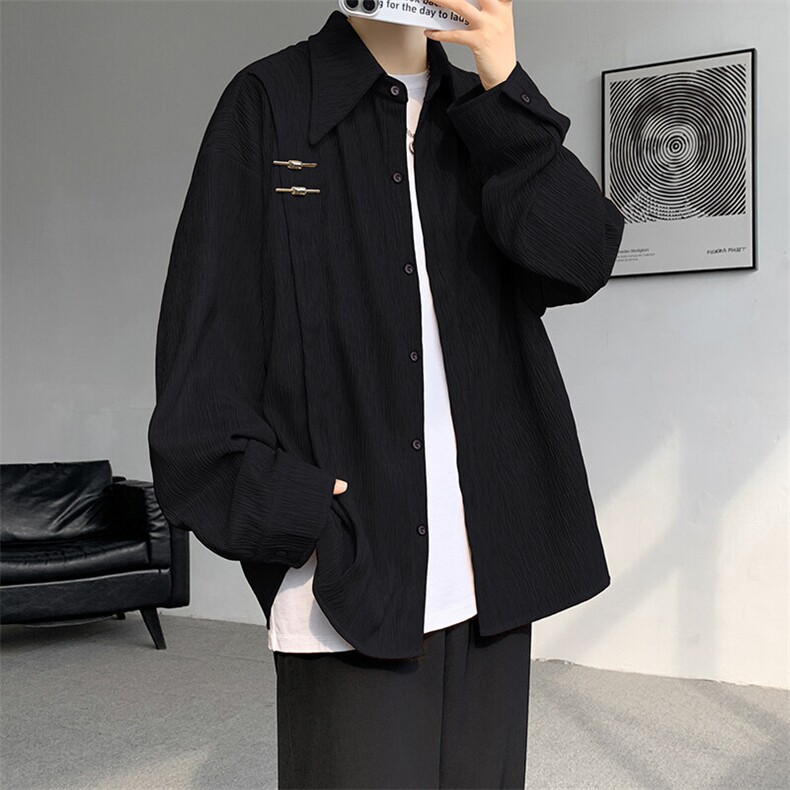 【25春现货】CS7136-P55控78大码新中式风重磅高品质衬衫,男装衬衫,电商D232