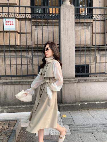 小香风风衣款连衣裙，女装风衣，M.W 嫚维