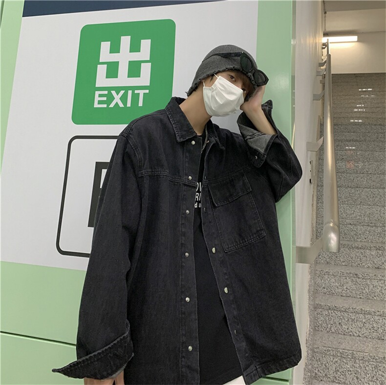 日系工装牛仔外套男士春季潮牌翻领夹克JK451P60,男装夹克,星座1116-2