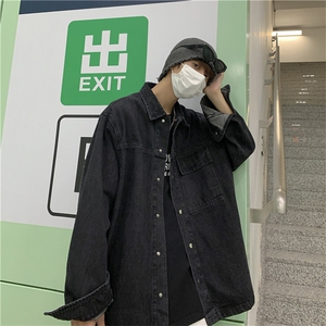 日系工装牛仔外套男士春季潮牌翻领夹克JK451P60