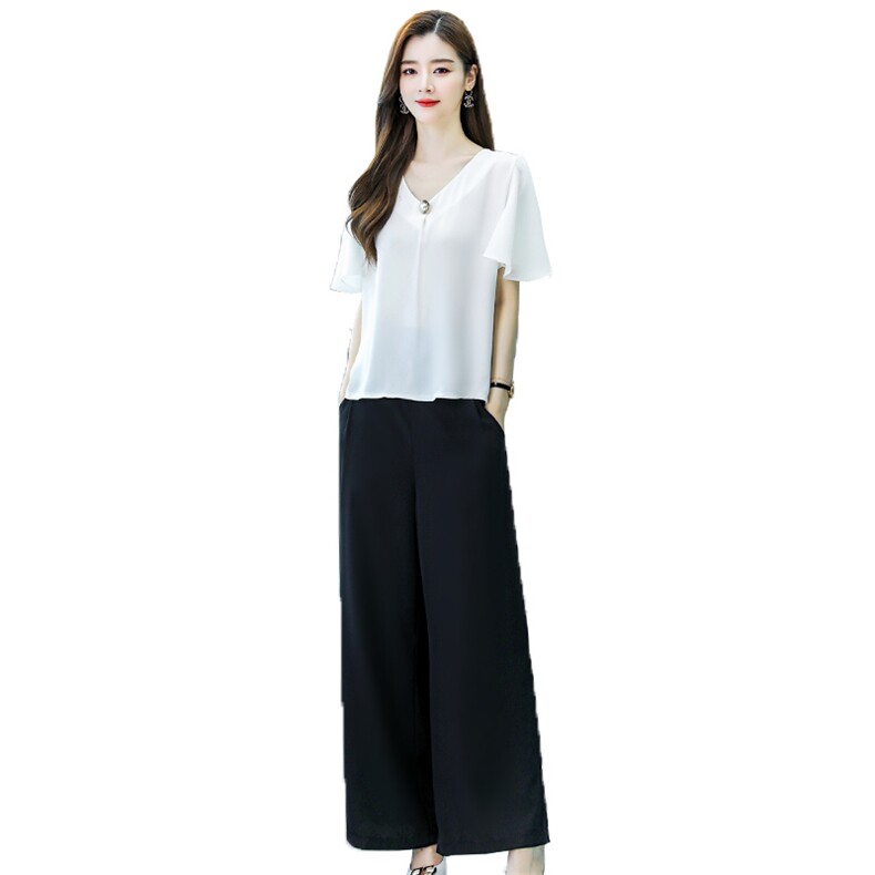 阔腿裤套装2021夏装新款女装韩版时尚气质时髦洋两件套日韩,女装套装/套裙,丽美静依