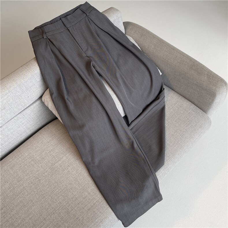 立体工字褶A字廓形弯刀通勤西裤，A061-AX10002-特P40-平铺图，男装西裤，电商A061
