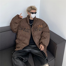 冬季日系复古纯色立领简约棉服情侣休闲宽松百搭棉衣M8030-P108，男装棉衣，星座1109-3