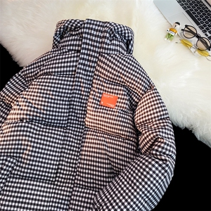 2023加厚格子棉衣男女棉服连帽面包服棉袄外套 3332-P100 控148图片