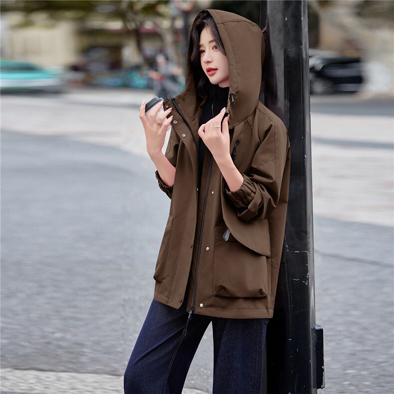 2026年春季休闲风连帽外套，女装短外套，文熹诺