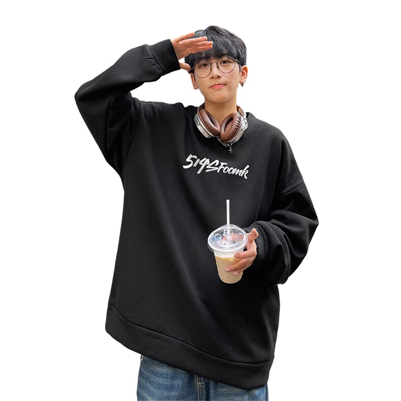 华夫格！华夫格上衣男圆领华夫格卫衣男大码长袖t恤男HY246-特P23,男装T恤,电商B367