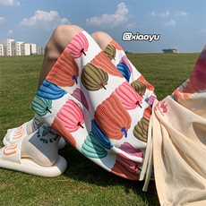XZ616夏季新款满印南瓜冰丝五分裤休闲沙滩裤TY881P25控39，男装休闲裤，星座512A（原616）