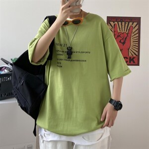 夏季新款短袖t恤港风宽松潮流短袖男A210-A8302-P25控38图片