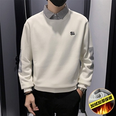 B340-WY1391-加绒特P6898男士假两件卫衣加绒加厚长袖，男装卫衣，电商B340