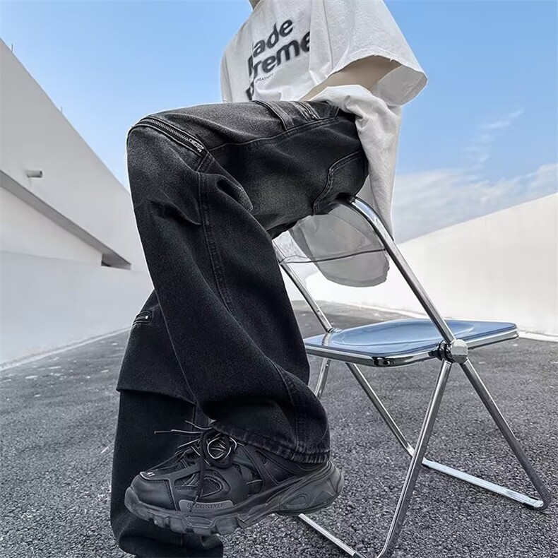 美式牛仔裤男春秋新款休闲直筒裤N6015P45,男装牛仔裤,星座1116-2