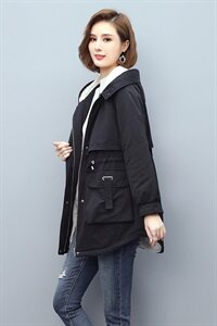 2020冬装新款修身显瘦减龄加绒保暖 棉衣/棉服 派克服图片