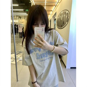 H1061-30 原版刺绣夏季新款字母情侣宽松短袖T恤，男装T恤，星座617A-2